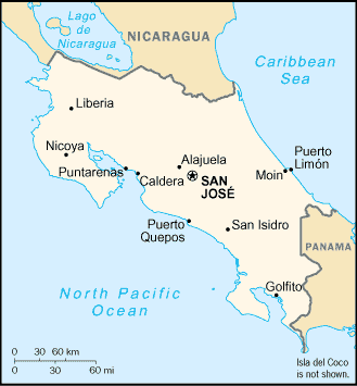 costa rica map