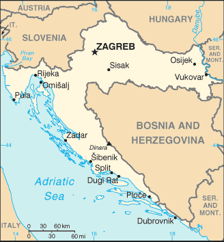 croatia map