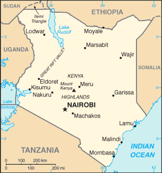 kenya map