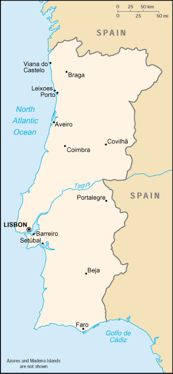 portugal map