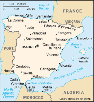 spain map