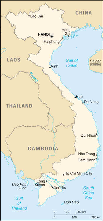 vietnam map